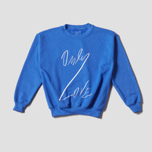 Load image into Gallery viewer, kids ONLY LOVE SWEATSHIRT Royal Blue  / White OL-Shirt-JDONLYLOVE
