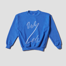 Load image into Gallery viewer, kids ONLY LOVE SWEATSHIRT Royal Blue / White OL-Shirt-JDONLYLOVE