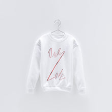 Load image into Gallery viewer, kids ONLY LOVE SWEATSHIRT White / Metallic Red Foil OL Graphic-Sweatshirt-JDONLYLOVE