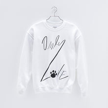 Load image into Gallery viewer, ADULT ONLY LOVE SWEATSHIRT White / Black OL Paw Graphic-Sweatshirt-JDONLYLOVE
