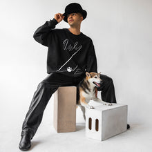 Load image into Gallery viewer, ADULT ONLY LOVE SWEATSHIRT Black / White PAW GRAPHIC-JDONLYLOVE