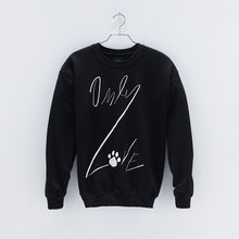 Load image into Gallery viewer, ADULT ONLY LOVE SWEATSHIRT Black / White PAW GRAPHIC-JDONLYLOVE