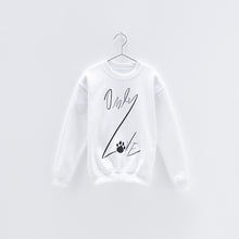 Load image into Gallery viewer, kids ONLY LOVE SWEATSHIRT White / Black Paw Graphic-Sweatshirt-JDONLYLOVE