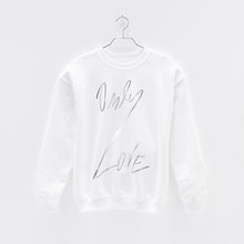 Load image into Gallery viewer, ONLY LOVE SWEATSHIRT White / Silver Foil OL Graphic-Sweatshirt-JDONLYLOVE