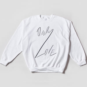 ONLY LOVE SWEATSHIRT White / Black OL-Sweatshirt-JDONLYLOVE