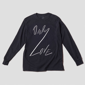 ONLY LOVE L.S TSHIRT Black / White OL-Long Sleeve T-shirt-JDONLYLOVE