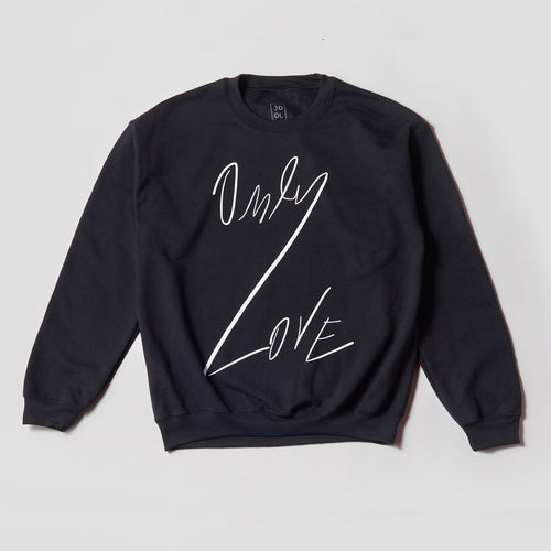 ONLY LOVE SWEATSHIRT Black / White OL-Sweatshirt-JDONLYLOVE