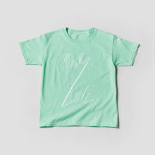 Load image into Gallery viewer, KIDS ONLY LOVE TSHIRT Light Green/ White OL-Shirt-JDONLYLOVE
