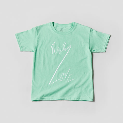 KIDS ONLY LOVE TSHIRT Light Green/ White OL-Shirt-JDONLYLOVE