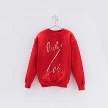 Load image into Gallery viewer, KIDS ONLY LOVE SWEATSHIRT Red / Silver Foil OL Graphic-Sweatshirt-JDONLYLOVE
