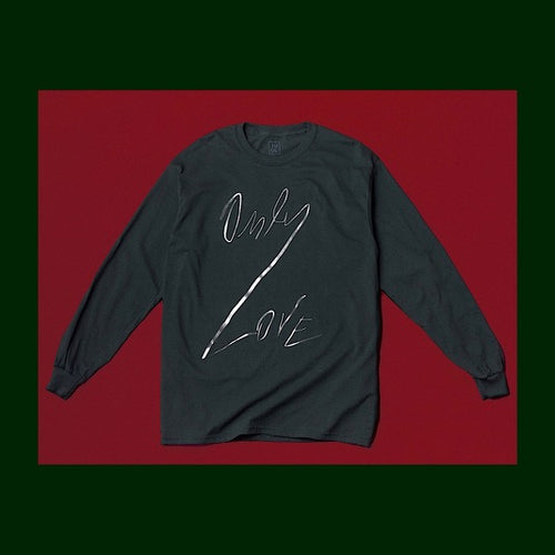 ONLY LOVE LONG SLEEVE T-SHIRT Forest Green / Silver OL Graphic-Long Sleeve T-shirt-JDONLYLOVE