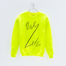 Load image into Gallery viewer, ONLY LOVE SWEATSHIRT Neon Green-Sweatshirt-JDONLYLOVE
