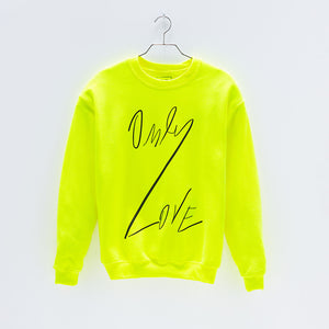 ONLY LOVE SWEATSHIRT Neon Green-Sweatshirt-JDONLYLOVE