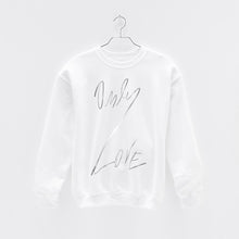 Load image into Gallery viewer, ONLY LOVE SWEATSHIRT White / Silver Foil OL Graphic-Sweatshirt-JDONLYLOVE
